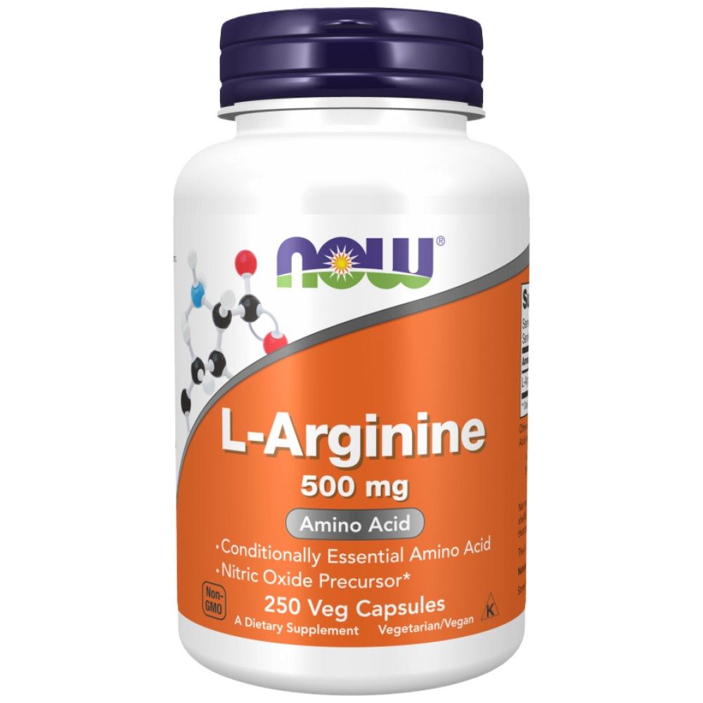 L-arginine 500 mg - 250 capsules