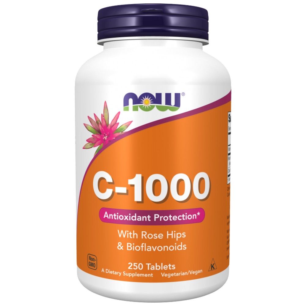 Vitamine C-1000/avec des hanches roses + bioflavonoïdes - 250 comprimés