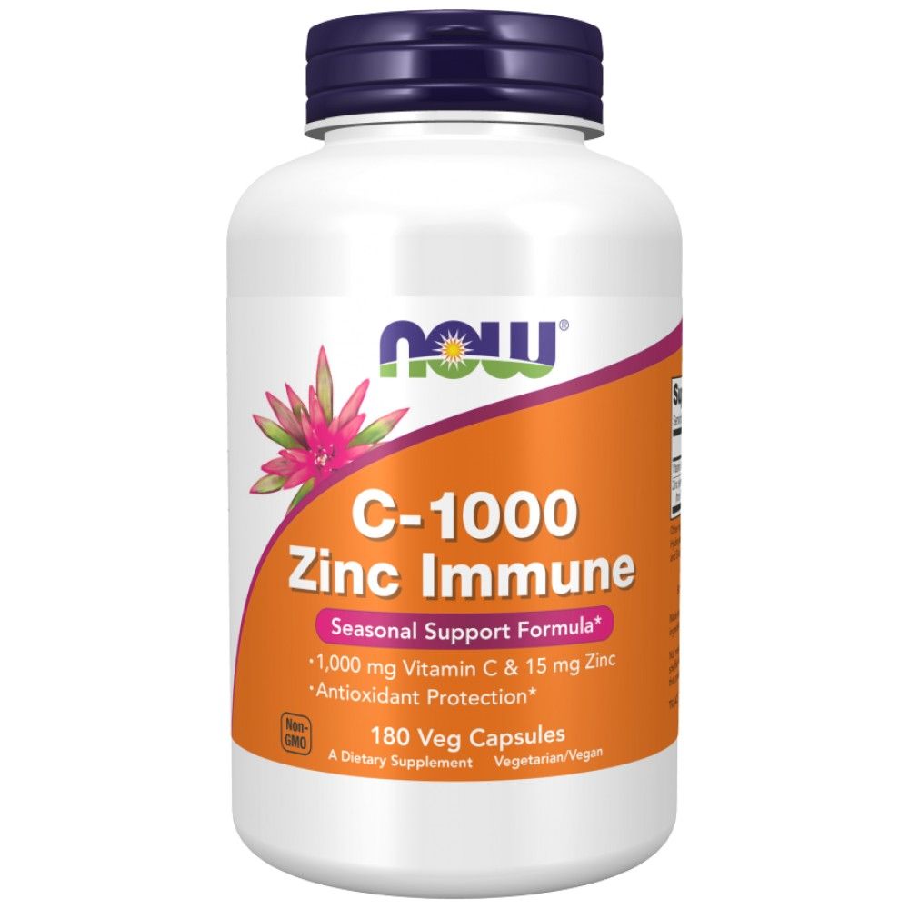 C-1000 Zinc Immune | Vitamine C + zinc bisglycinate - 180 capsules