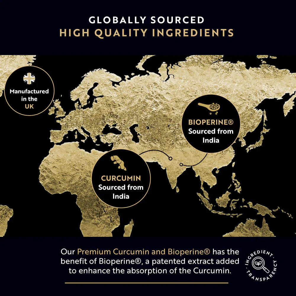 Premium Curcumin 95% Curcuminoids with Bioperine® – 120 capsules - Nutra Best Europe