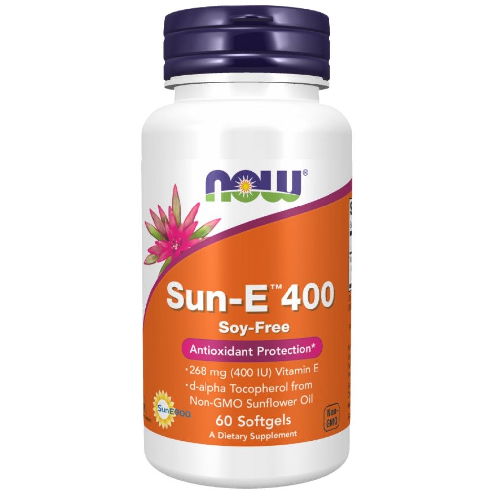 Vitamine E / Sun-E 400 UI - 60 capsules de gel
