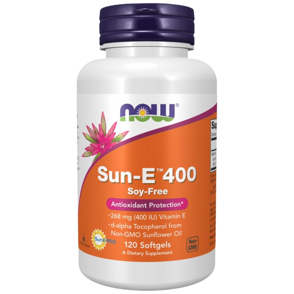 Vitamine E/Sun-E 400 UI - 120 capsules de gel