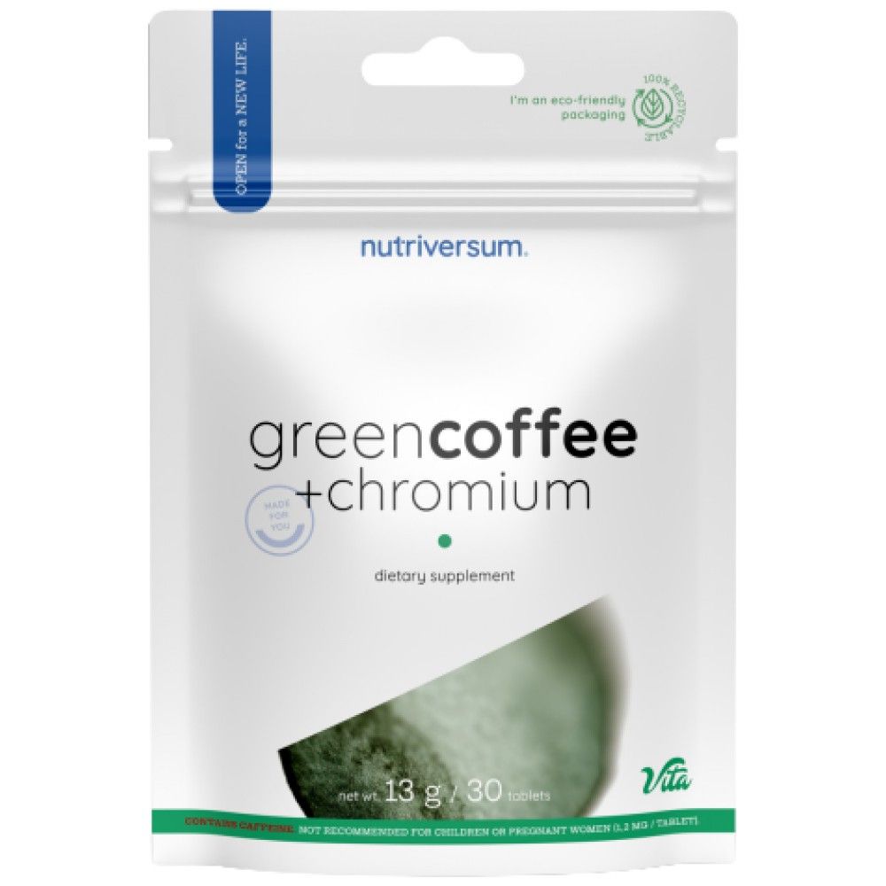 Café vert + chrome - 30 comprimés