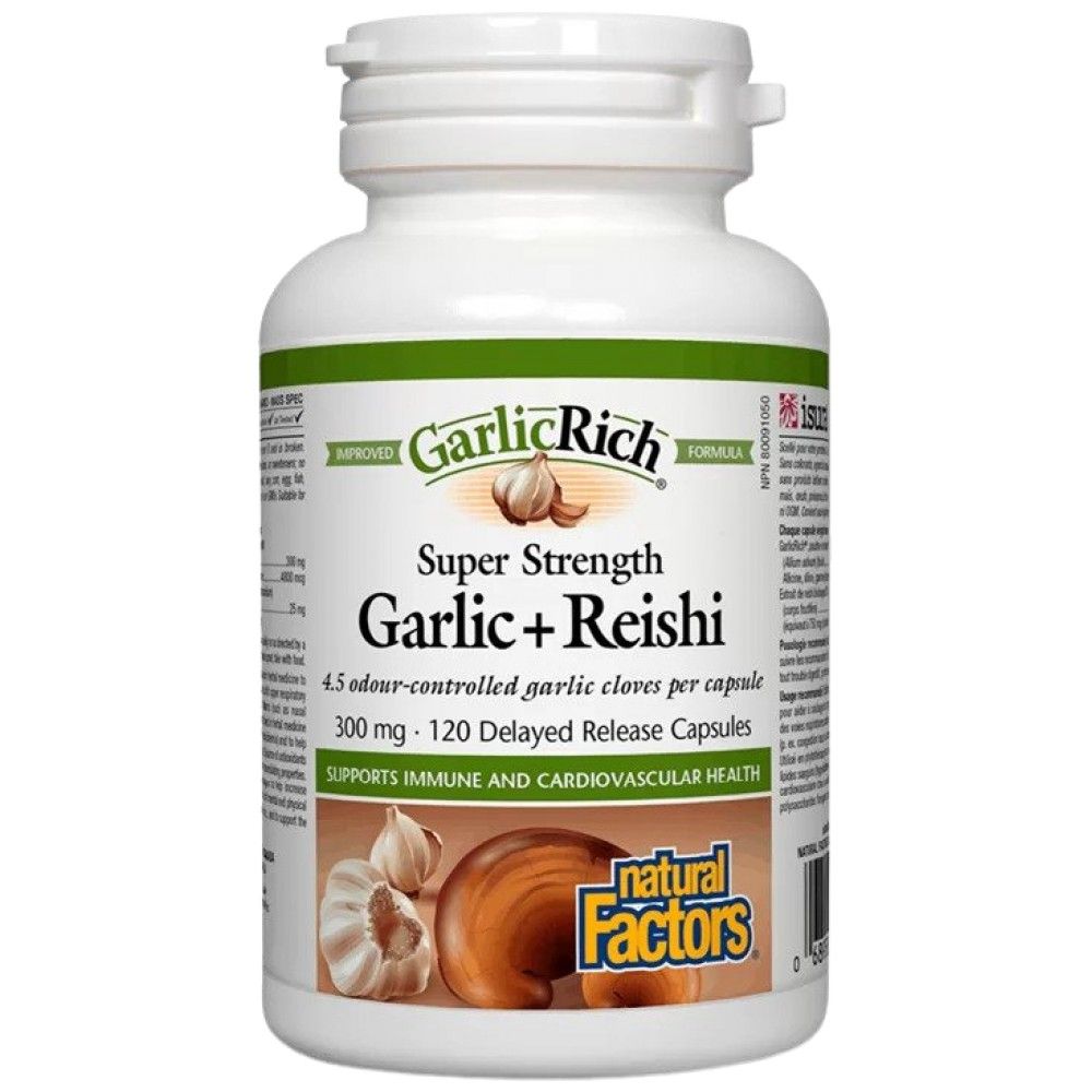Garlicrich® Super Strength | Ail plus reishi - 120 capsules