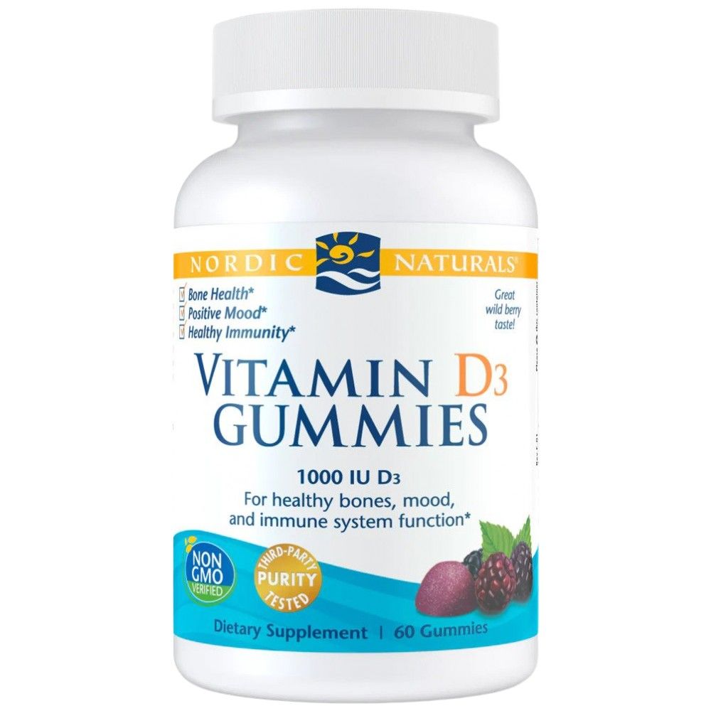 Gummies de vitamine D3 1000 UI - 60 gummies