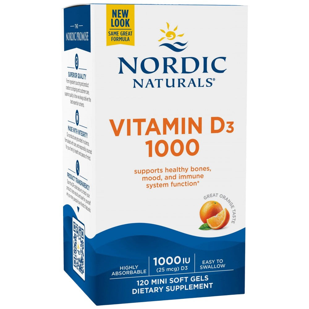 Vitamine D3 1000 UI - 120 capsules de gel