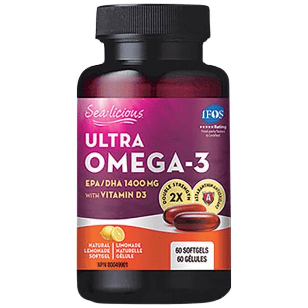 Sea-Licious® Ultra oméga-3 avec vitamine D3 - 60 capsules de gel