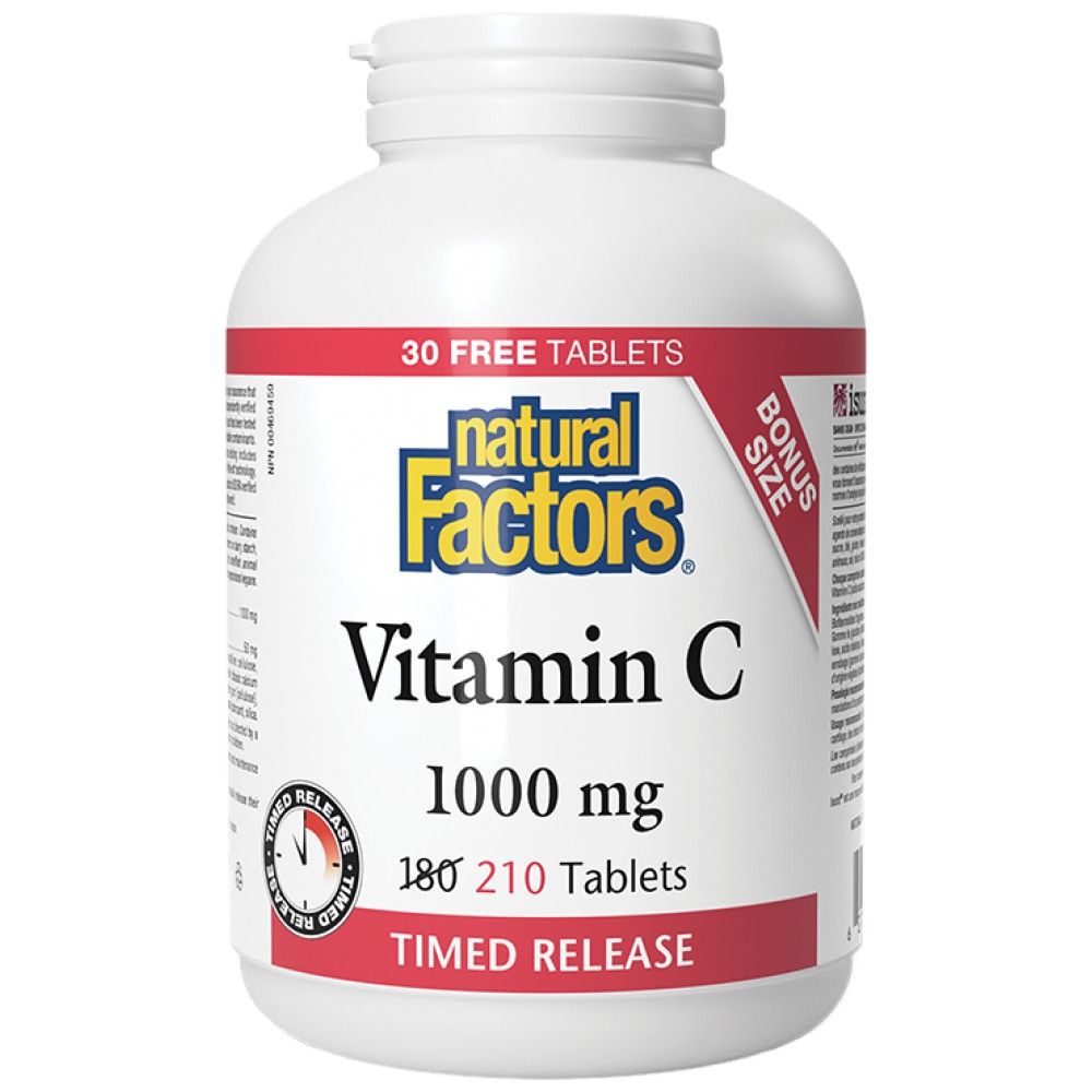 Vitamine C 1000 mg | Libération chronométrée - 210 comprimés