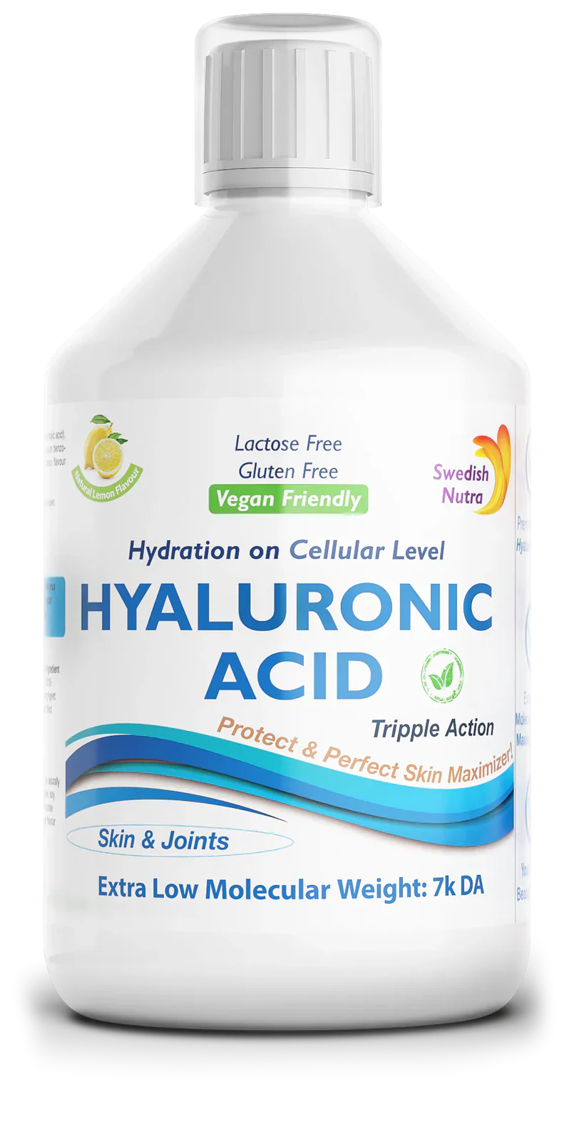 Acide hyaluronique liquide 100 mg - nourriture au niveau cellulaire - 500 ml