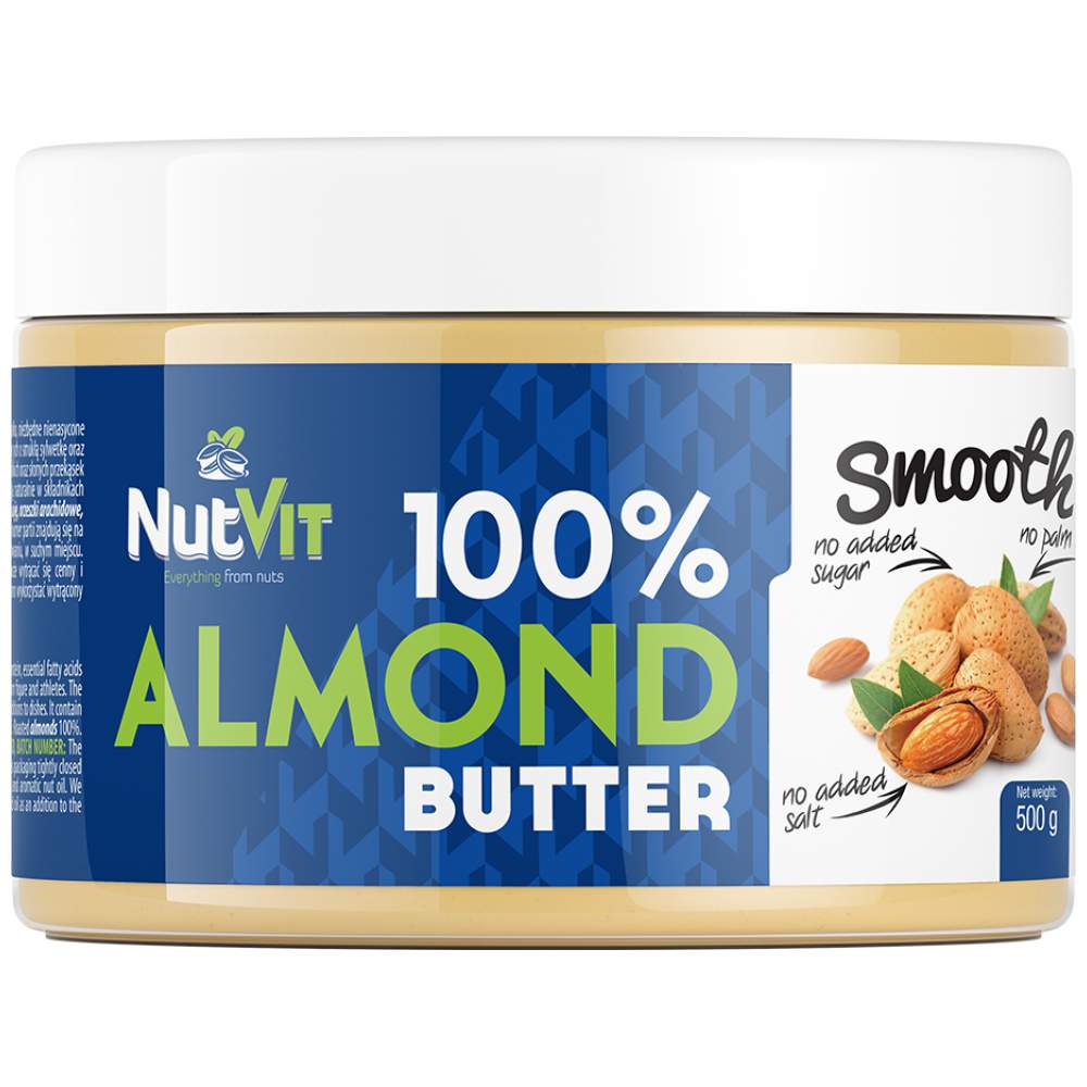 100% au beurre d'amande lisse 500 grammes