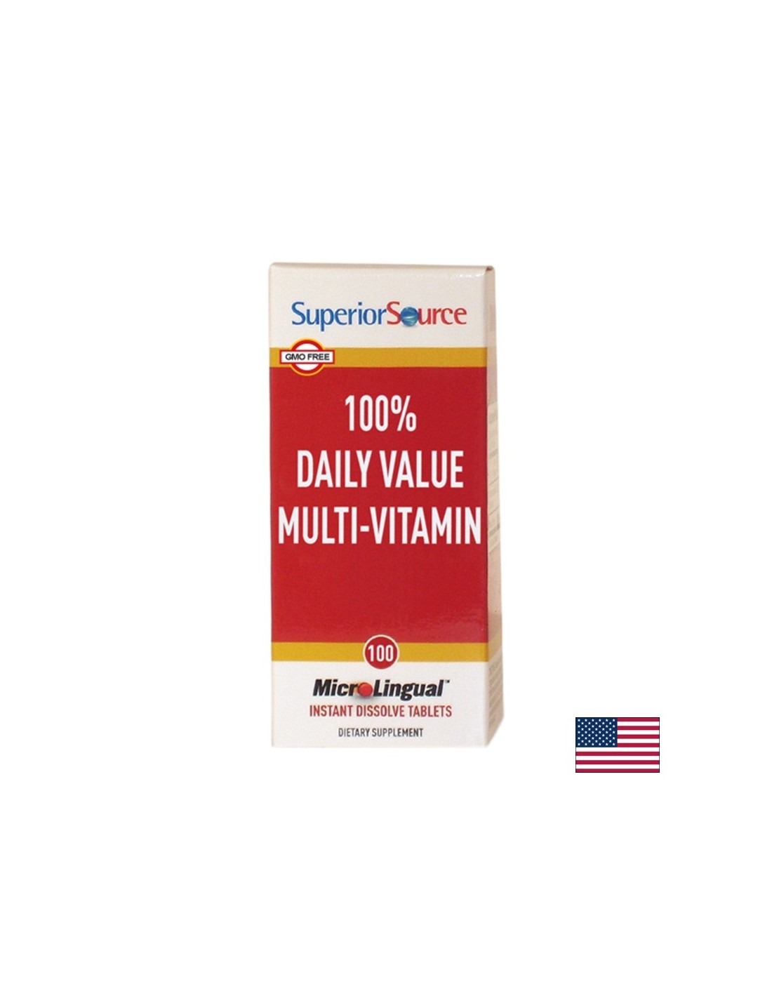 Multivitamines - Multivitamines à 100 % de la valeur quotidienne, 100 comprimés sublinguaux <tc>Superior Source</tc>
