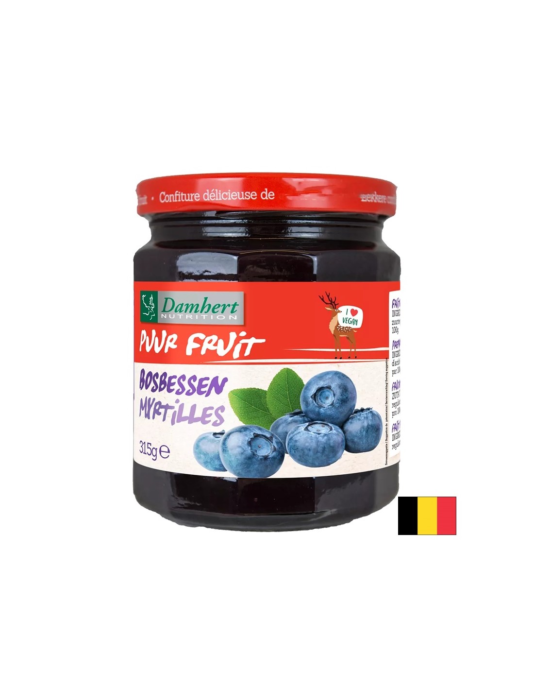 100% de confiture de myrtille (sans sucre), 315 g