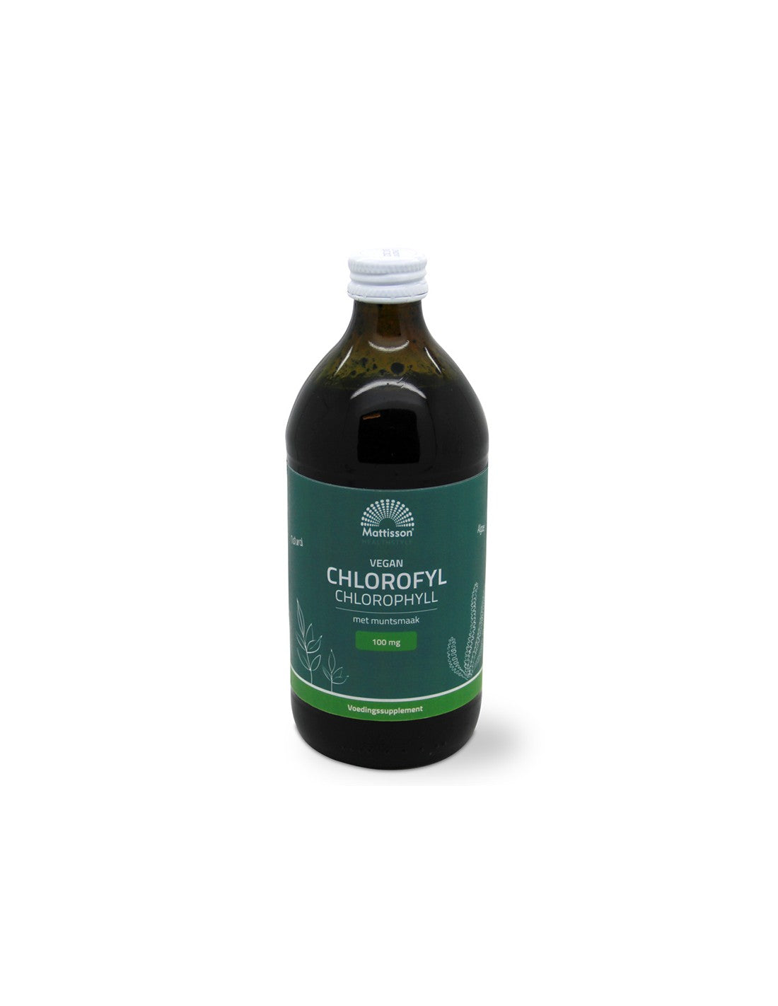 Détoxification - chlorophylle, 100 mg x 500 ml, à la menthe aromatisée