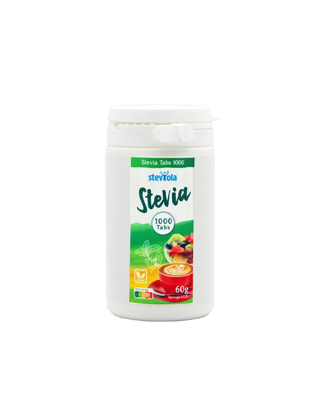 Stevia avec érythritol, 1000 comprimés, 60 g