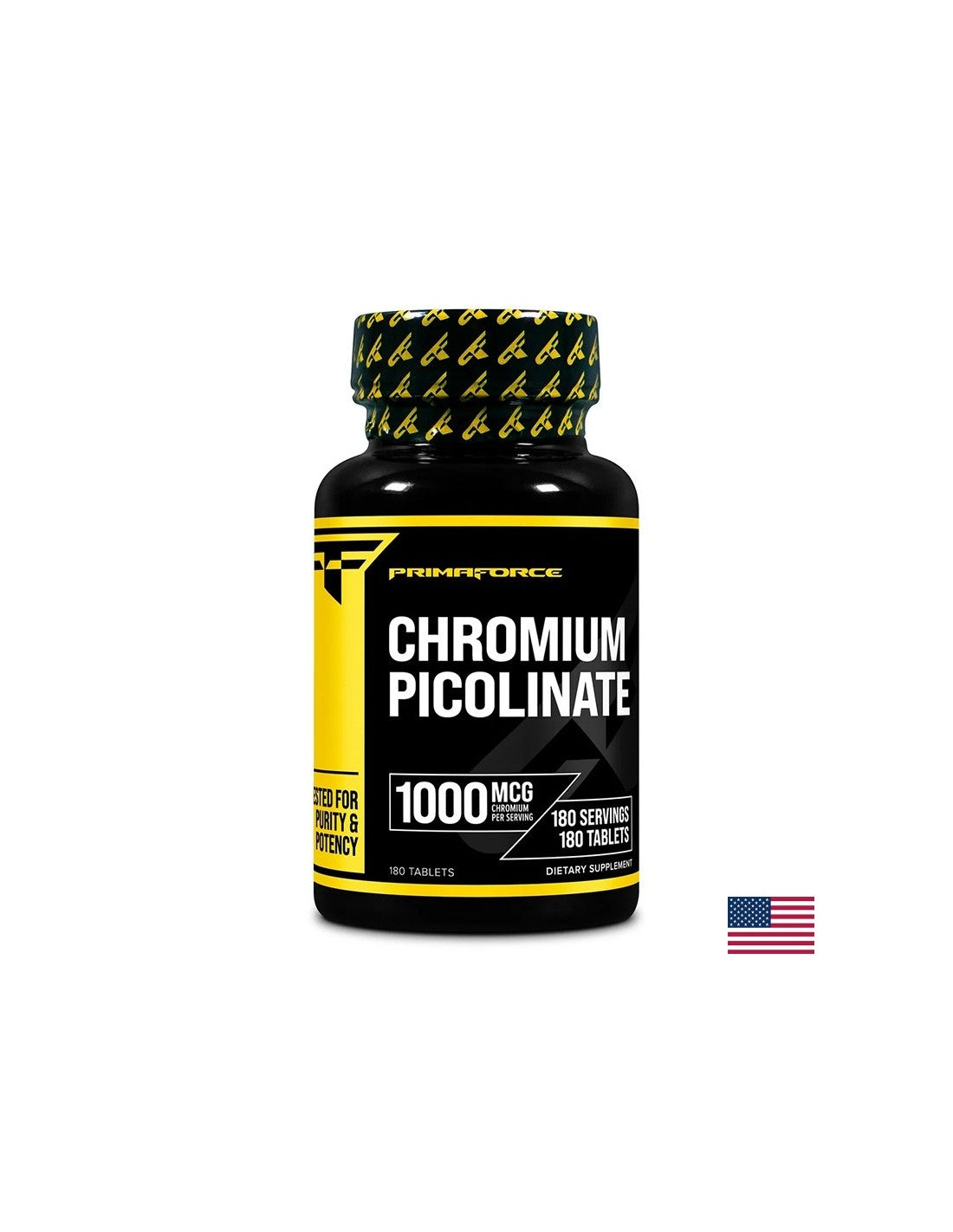 Contrôle de la glycémie - chrome (picolinate), 1000 µg x 180 comprimés