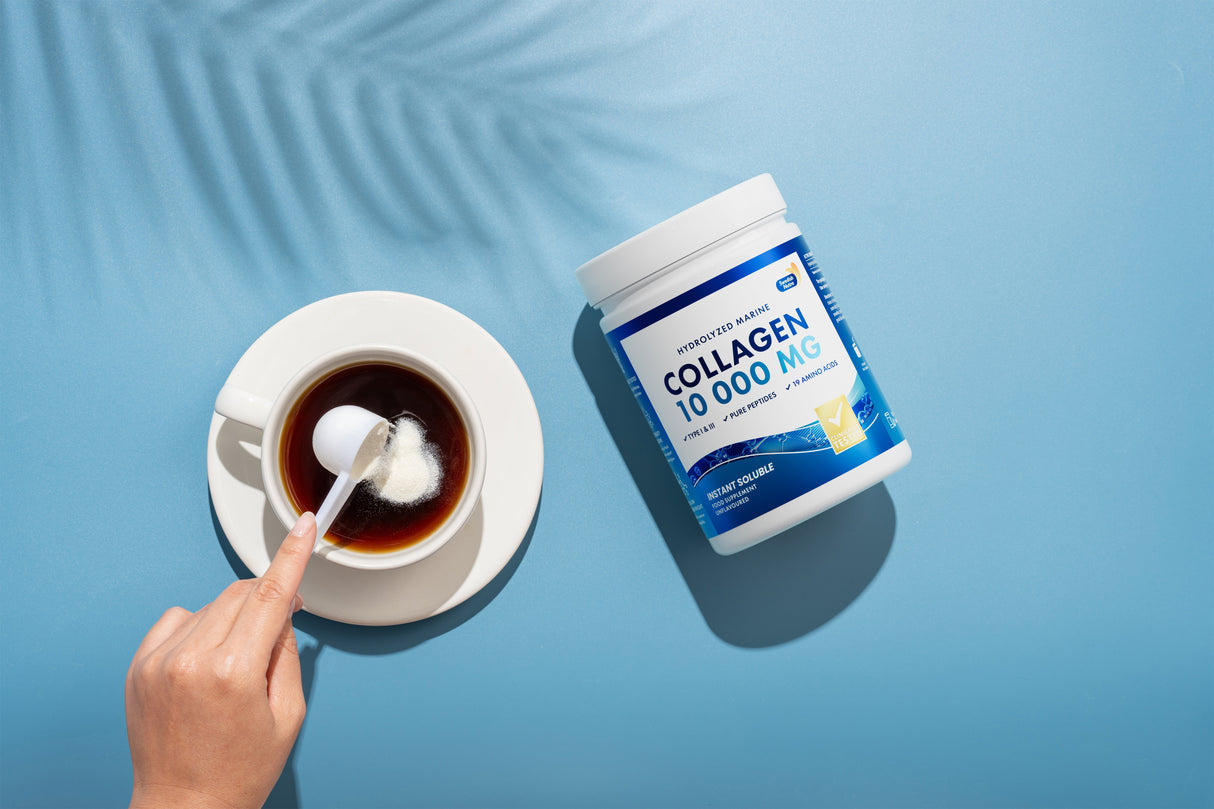 Poudre de collagène de poisson 10000 mg de peptide pur 300 g