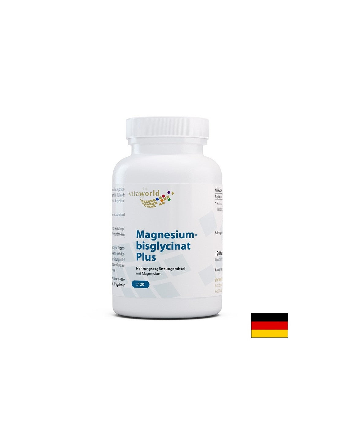 Magnésium Bisglycine plus - Fonction musculaire et cardiaque, 120 capsules