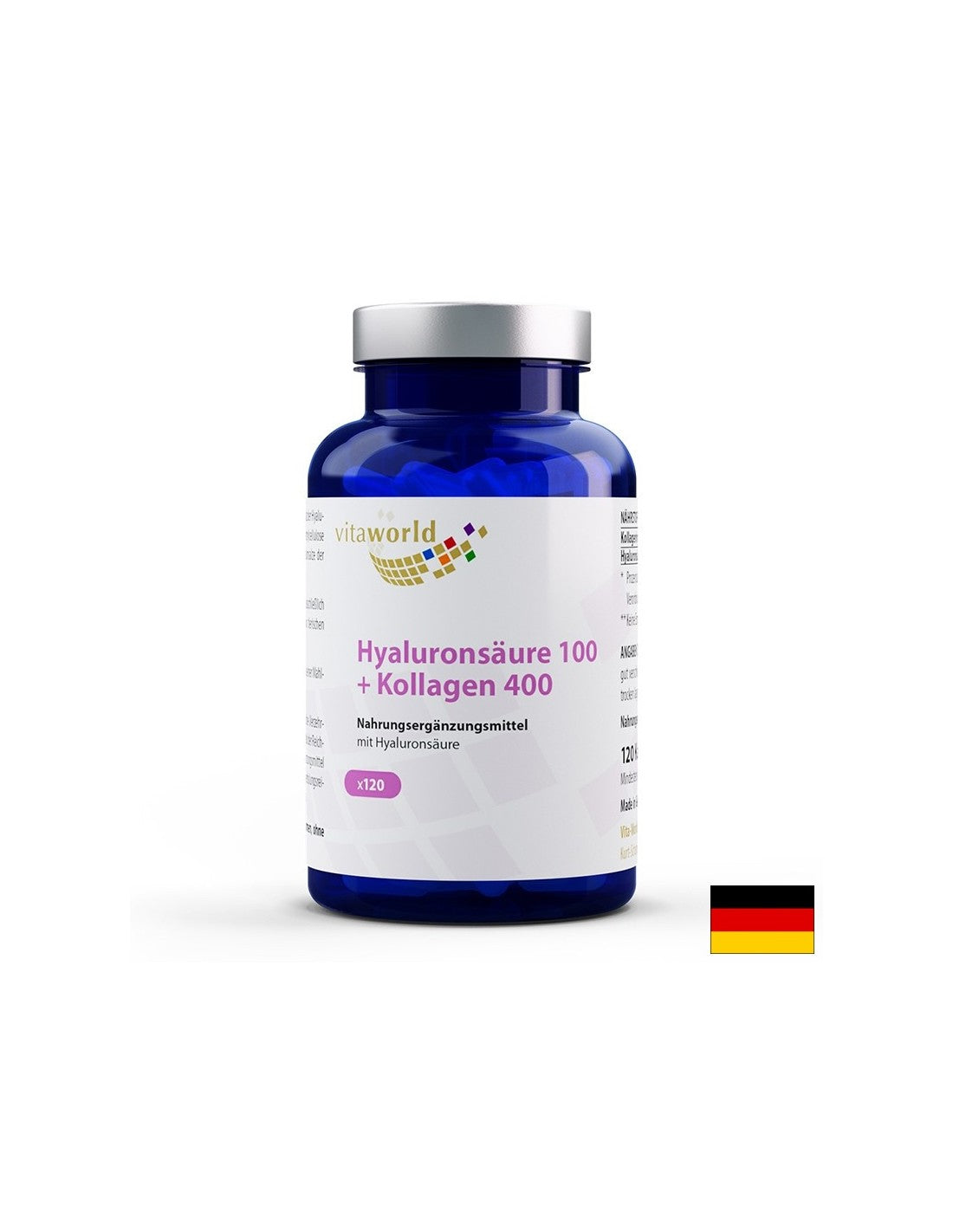 Anti-acide hyaluronique + collagène, 120 capsules