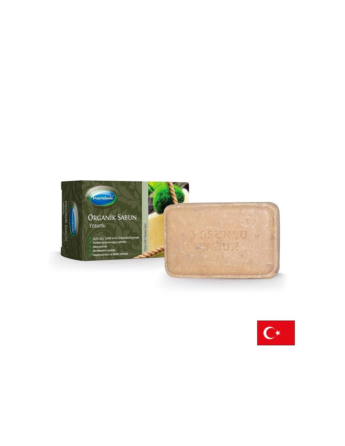 Savon avec huile d'olive et spiruline (cheveux et peau) - nettoyage en profondeur et fraîcheur, 125 g