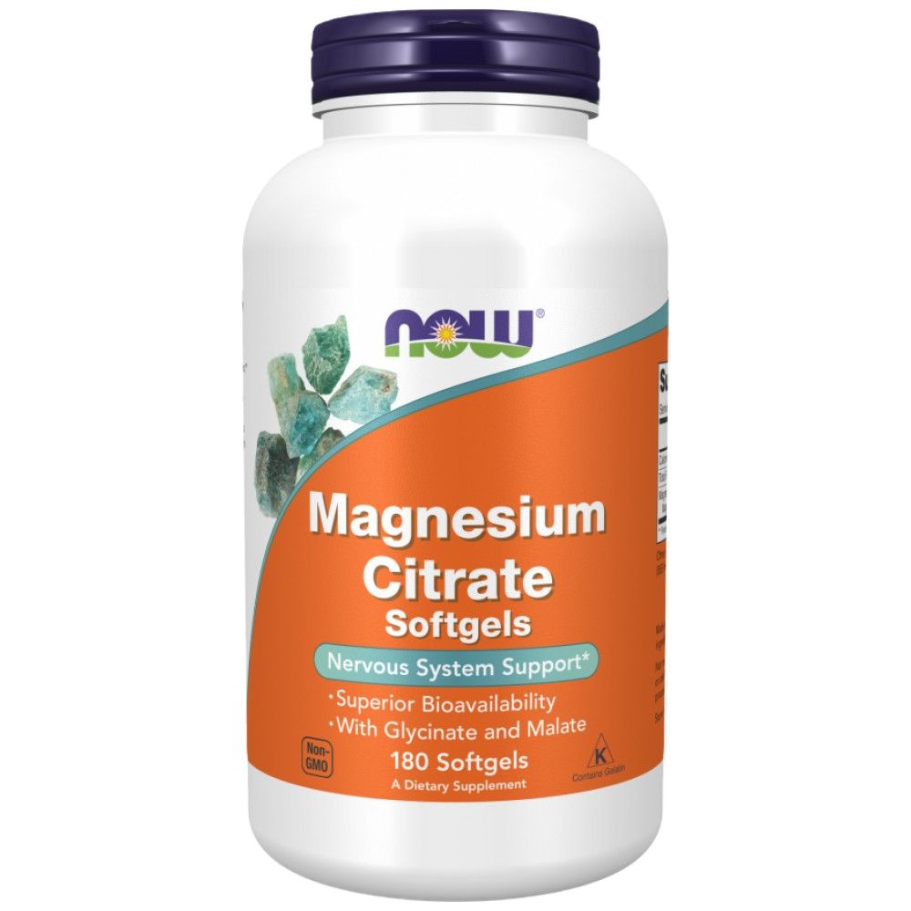 Gentes souples de citrate de magnésium - 180 softgels
