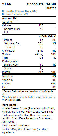 100% de caséine - 0,908 kg