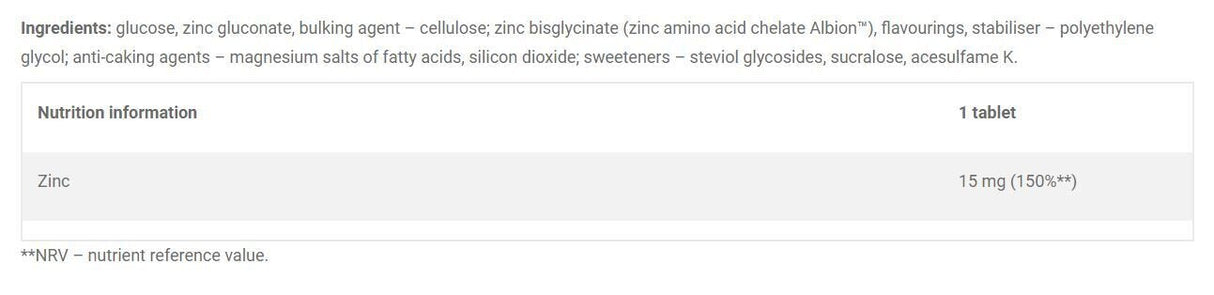 Zinc 15 mg/ZINXAVir Immuno 30 comprimés à croquer <tc>Olimp</tc>