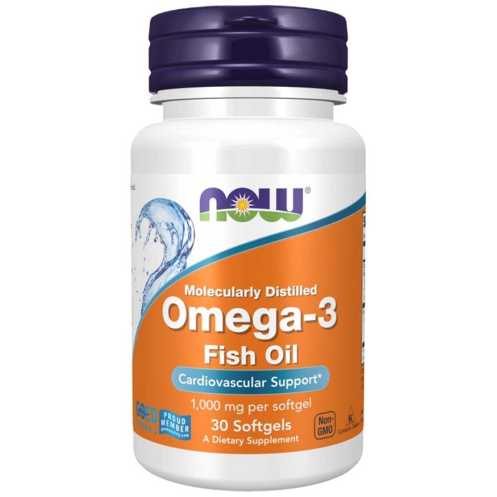 Oméga 3 1000 mg/distillé moléculaire - 30 capsules de gel