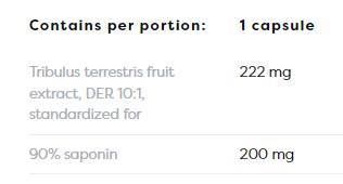 Tribulus terrestris 90% | 200 mg saponins - 90 capsules