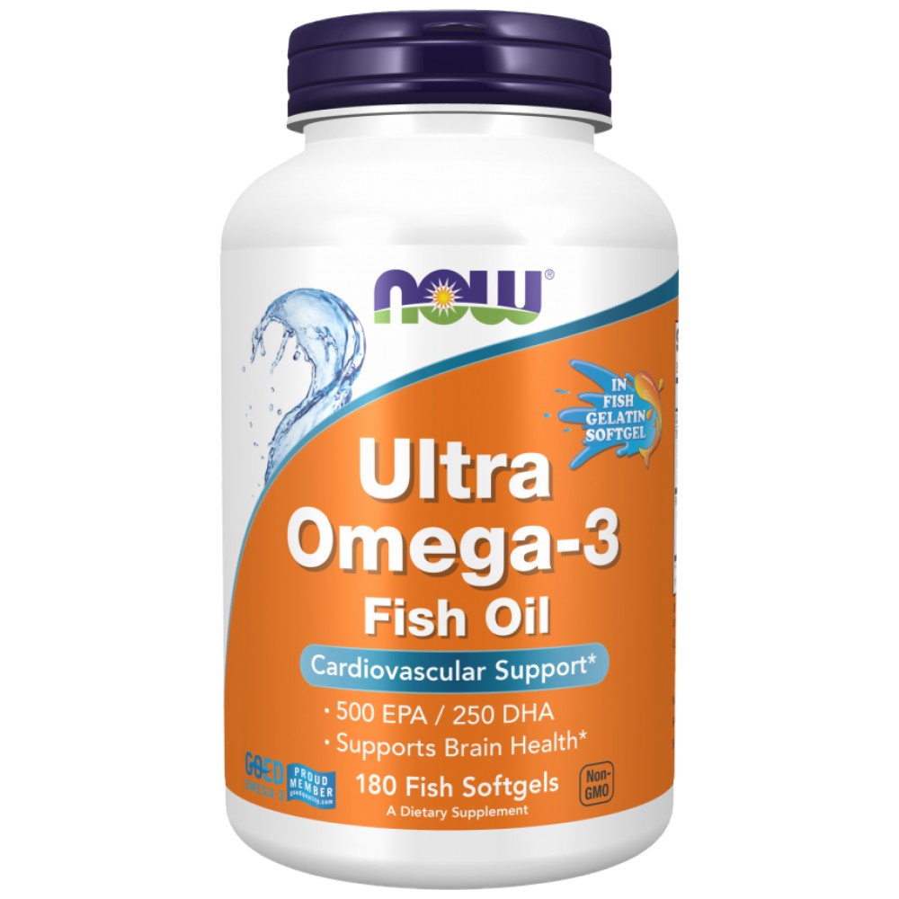 Ultra Omega 3 | Gélatine de poisson Gélates soft - 180 Gentes souples