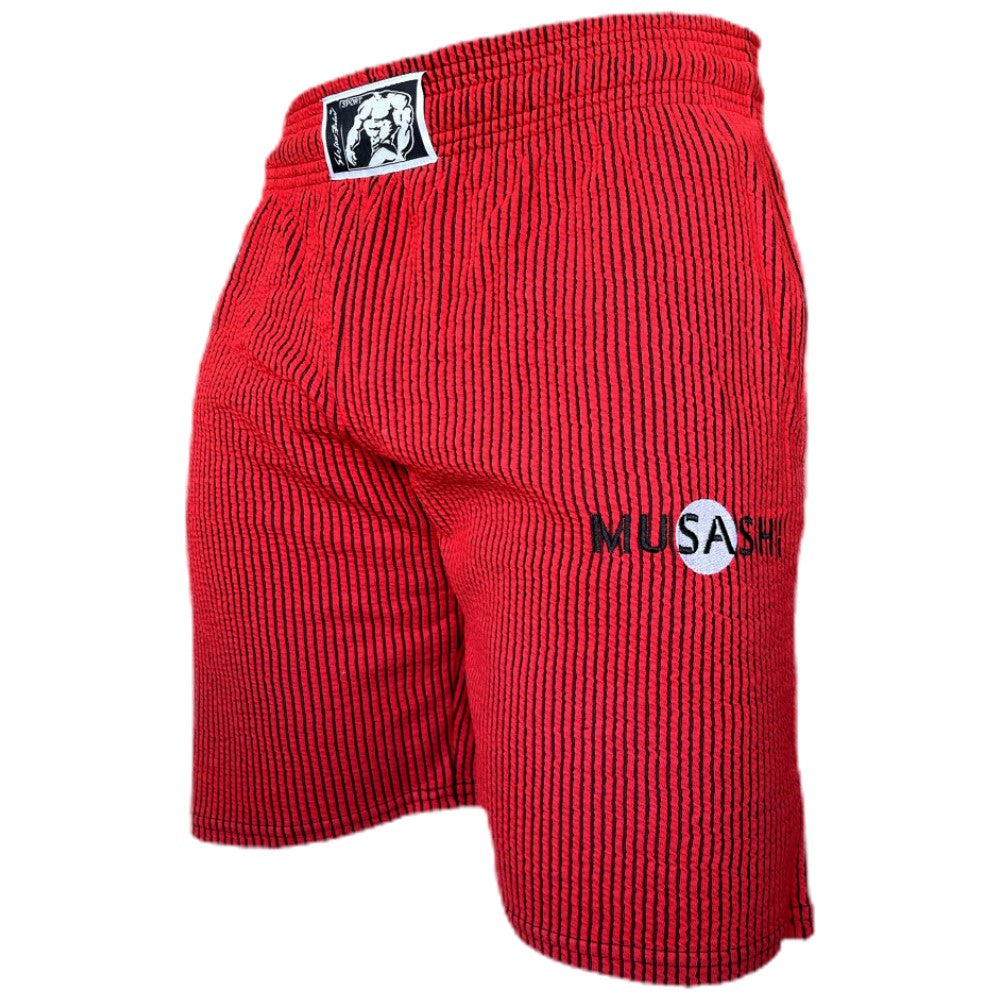 Shorts sportifs - shorts rouges à rayures/entraînement - rouge
