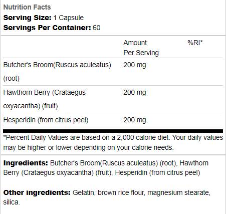 Soins circulatoires à base de plantes 60 capsules