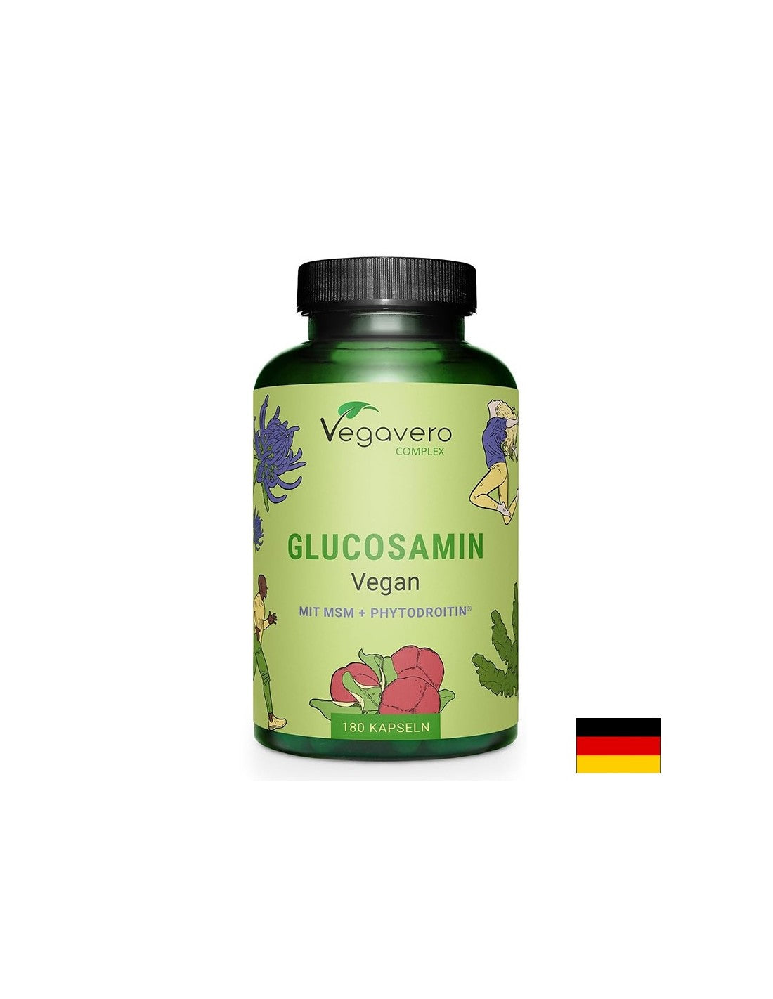 Articulations et os - Complexe de glucosamine (avec MSM et glucosamine végétalienne), 180 capsules <tc>Vegavero</tc>