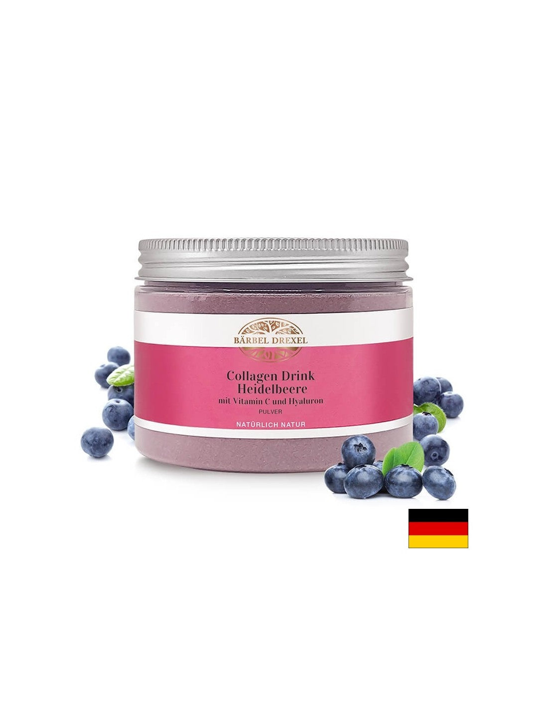 Pour la peau jeune et fraîche - collagène, acide hyaluronique, vitamine C et bleuets, 180 g de poudre, 30 doses