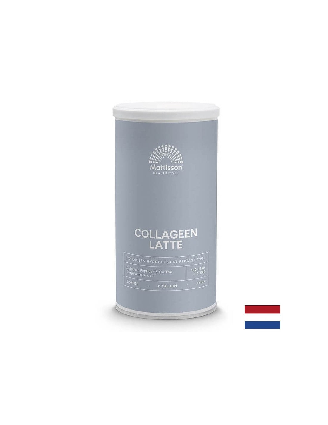 Collagène Latte - boisson instantanée avec saveur de cappuccino, 180 g de poudre