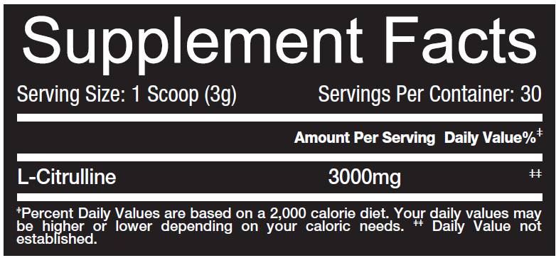 Poudre L-Citrulline 90 grammes