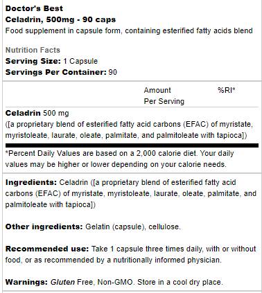 Meilleure céladrin 500 mg - 90 capsules