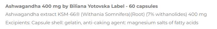 Ashwagandha 400 mg | KSM-66® - 60 capsules