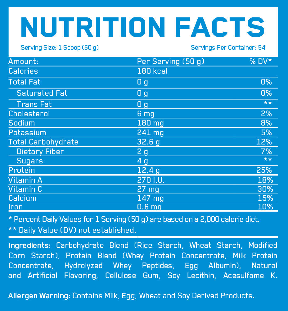 Gain de construction de masse - 2,72 kg