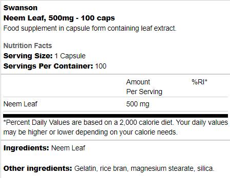 Neemaf 500 mg 100 capsules