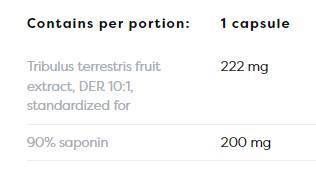 Tribulus terrestris 90% | 200 mg saponins - 180 capsules