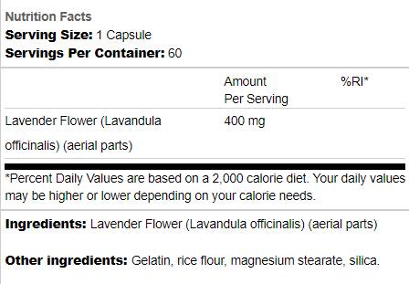 Fleur de lavande 400 mg 60 capsules
