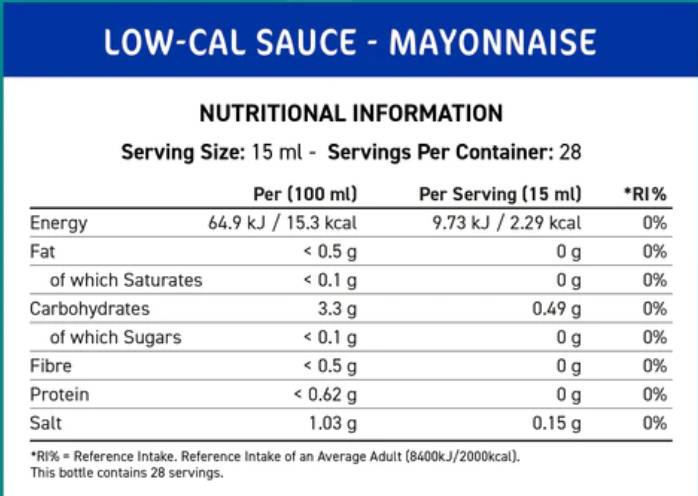 Ajuster Sauce à faible teneur en calcul | Mayonnaise - 425 ml