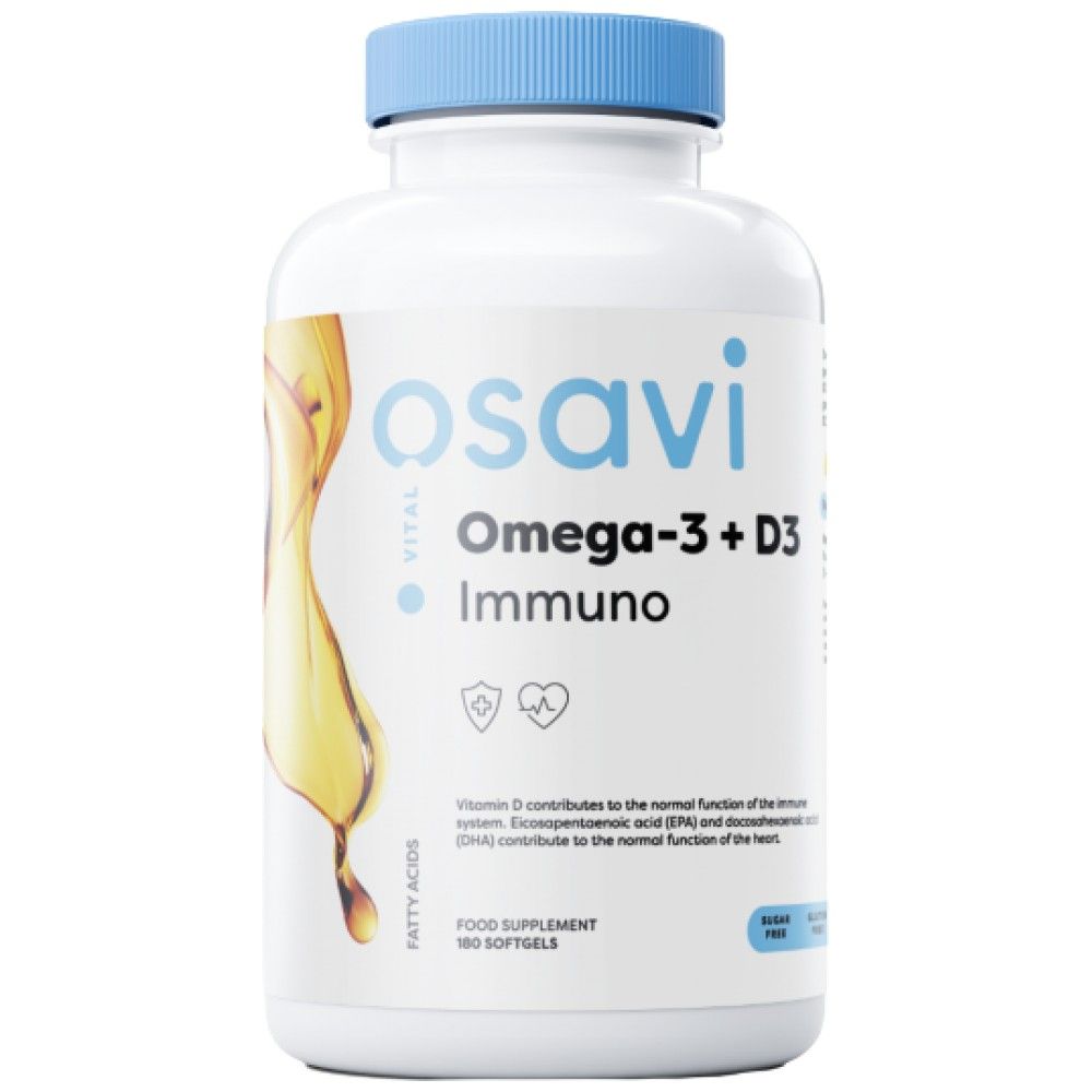 Omega-3 + D3 Immuno - 180 Gel Capsules