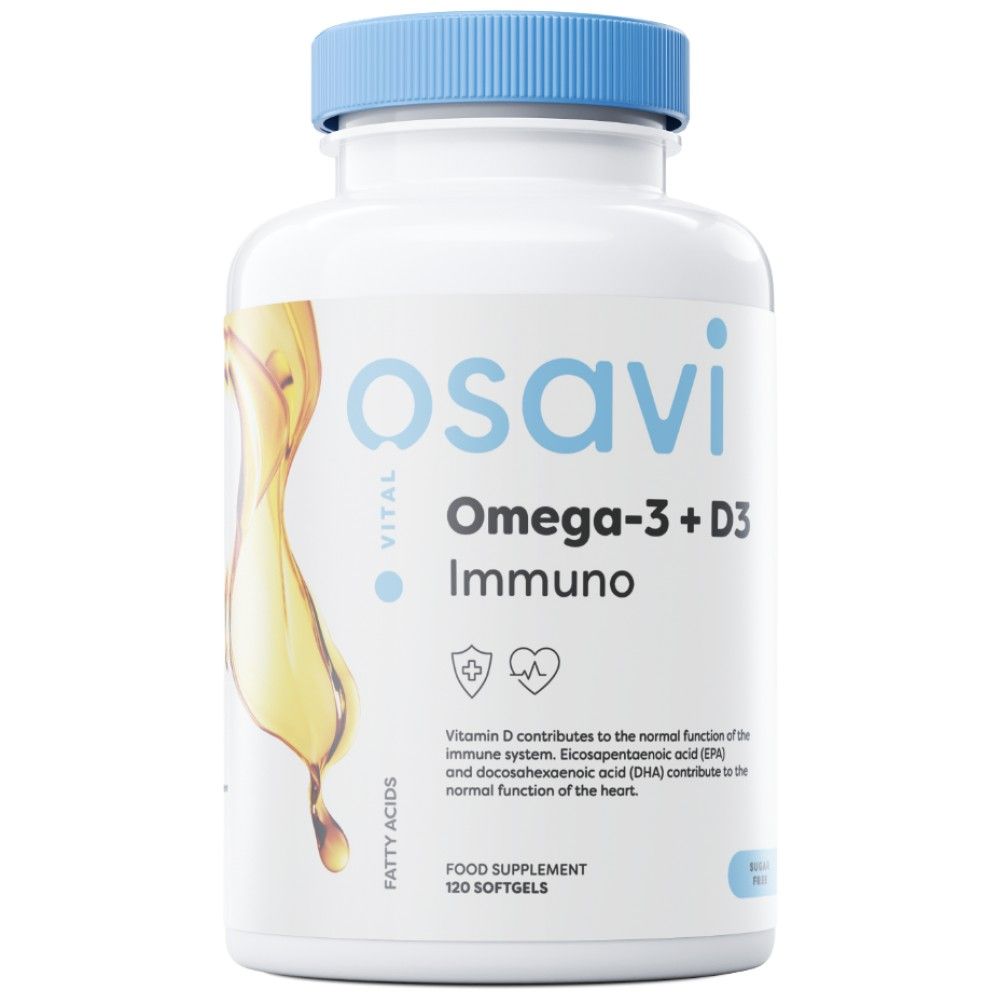 Oméga-3 + D3 Immuno - 60 capsules de gel