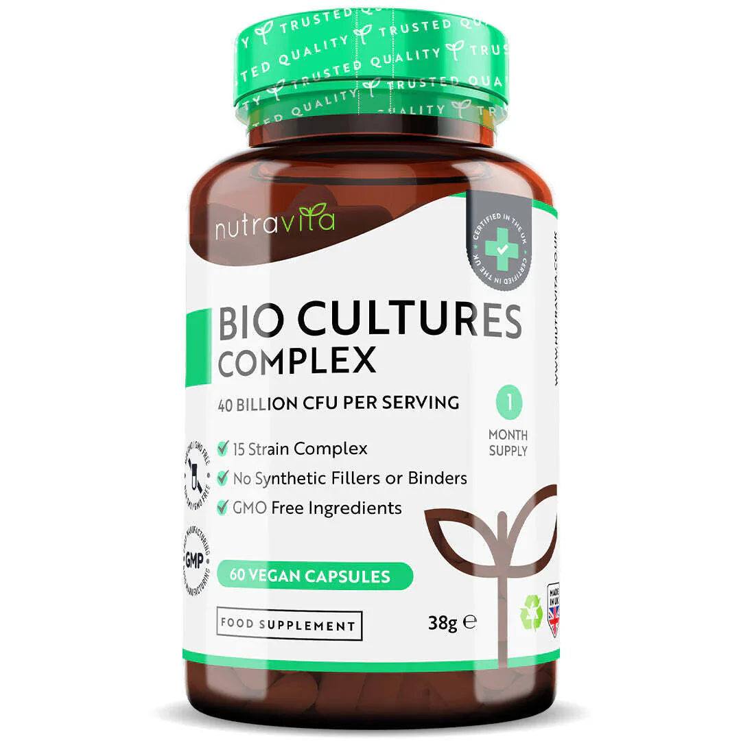 Probiotique 20 milliards UFC 15 souches /60 capsules, 60 doses/ <tc>Nutravita</tc>