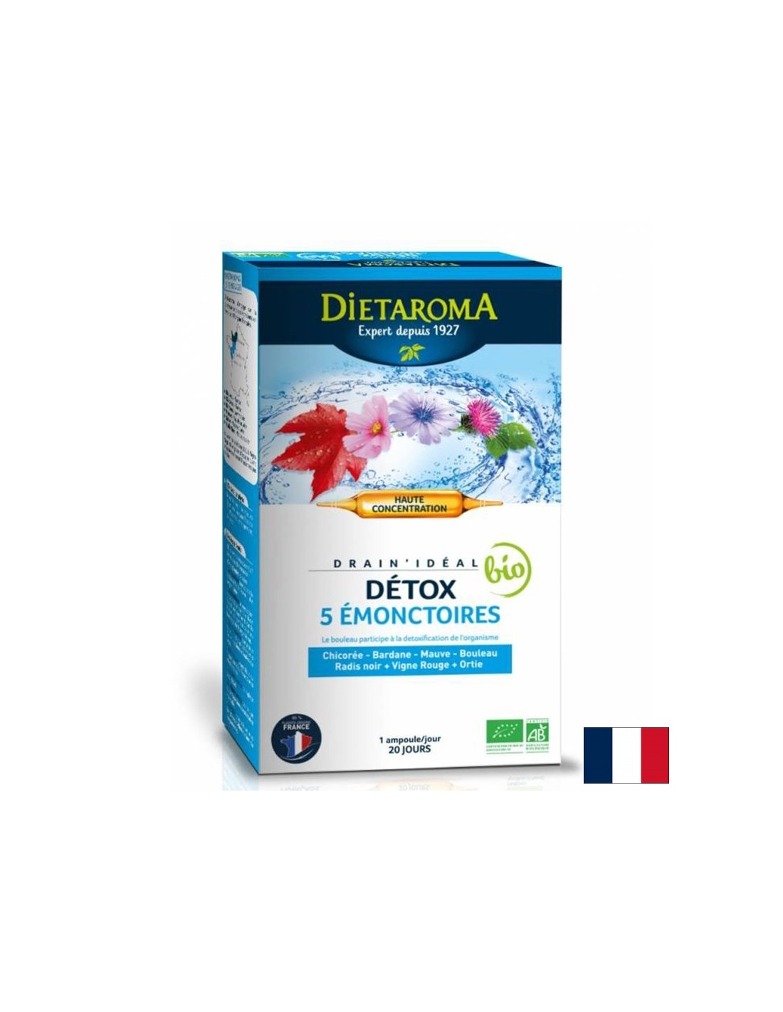 Détox (formule à base de plantes), 20 ampoules à boire