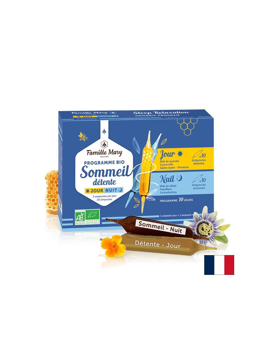 Stress et insomnie - programme de jour et de nuit, 20 ampoules à boire