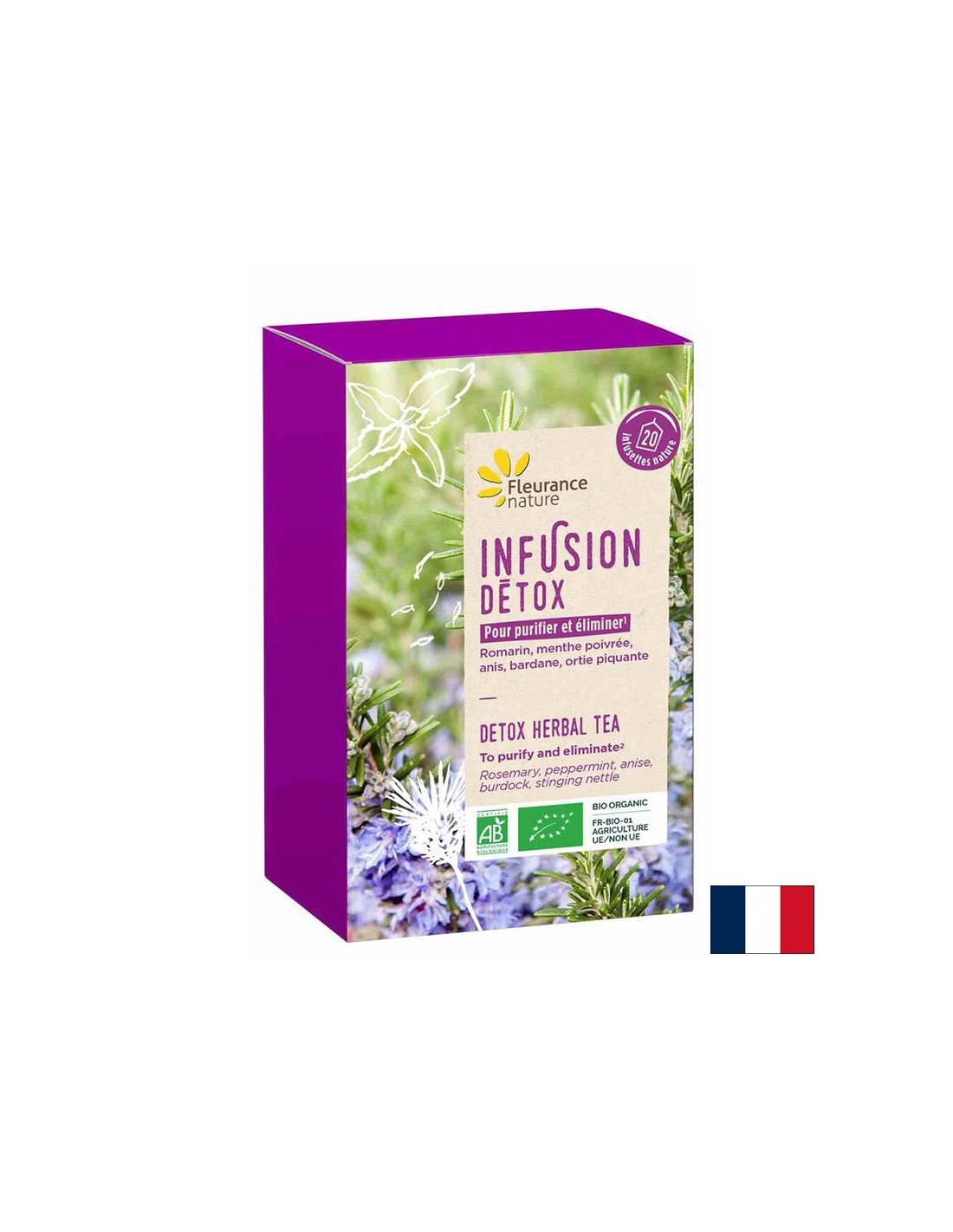 Thé de désintoxication, bio, 20 sacs filtrants