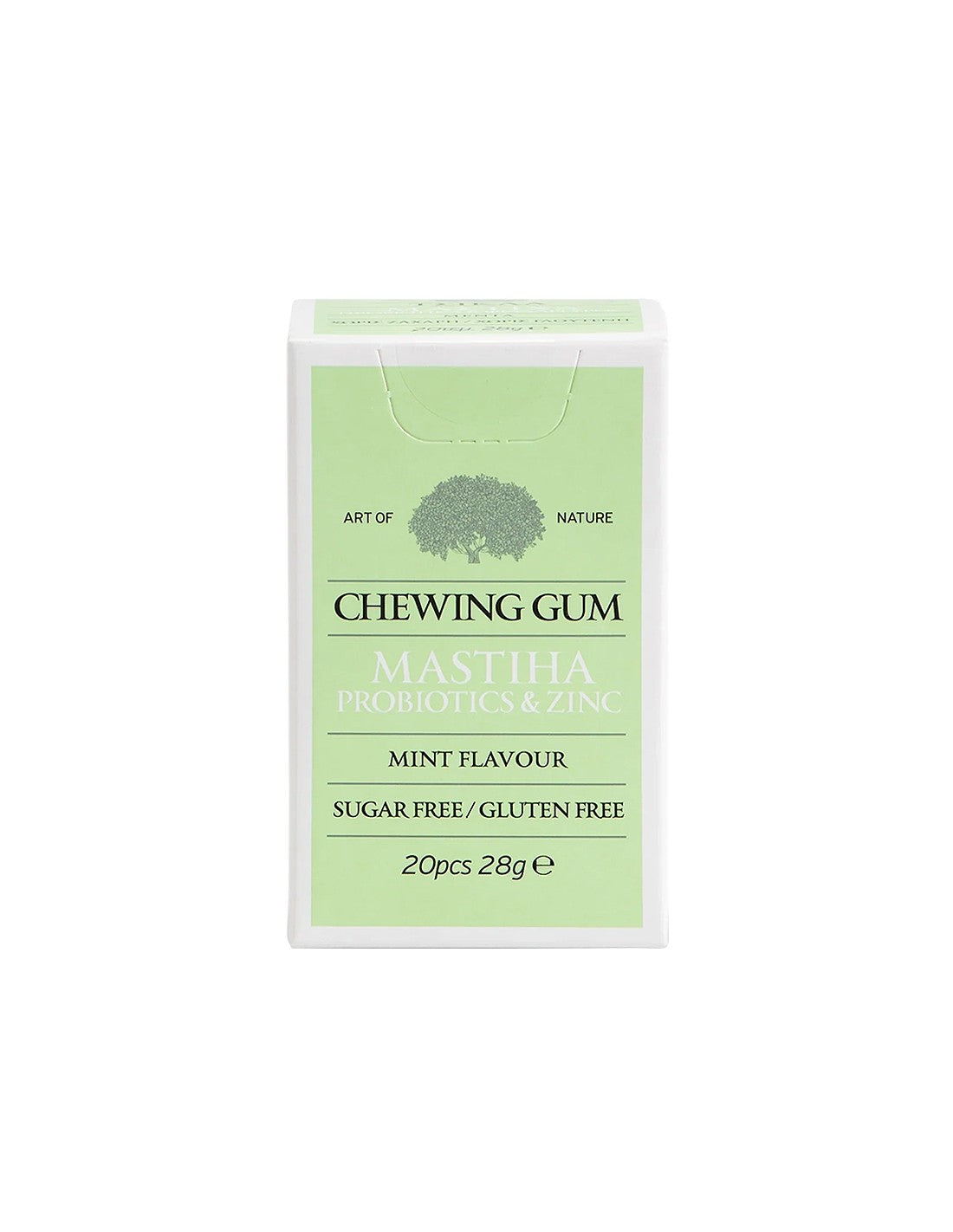 Chewing-gum avec <tc>Mastiha</tc>, probiotiques et zinc au goût de menthe, 20 <tc>Mastiha</tc> pièces