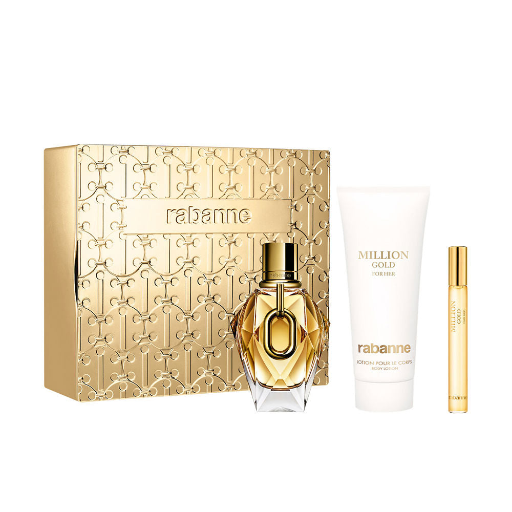 Fixez un million d'or pour son eau de parfum 90 ml + lotion pour le corps 100 ml + spray de voyage 10 ml